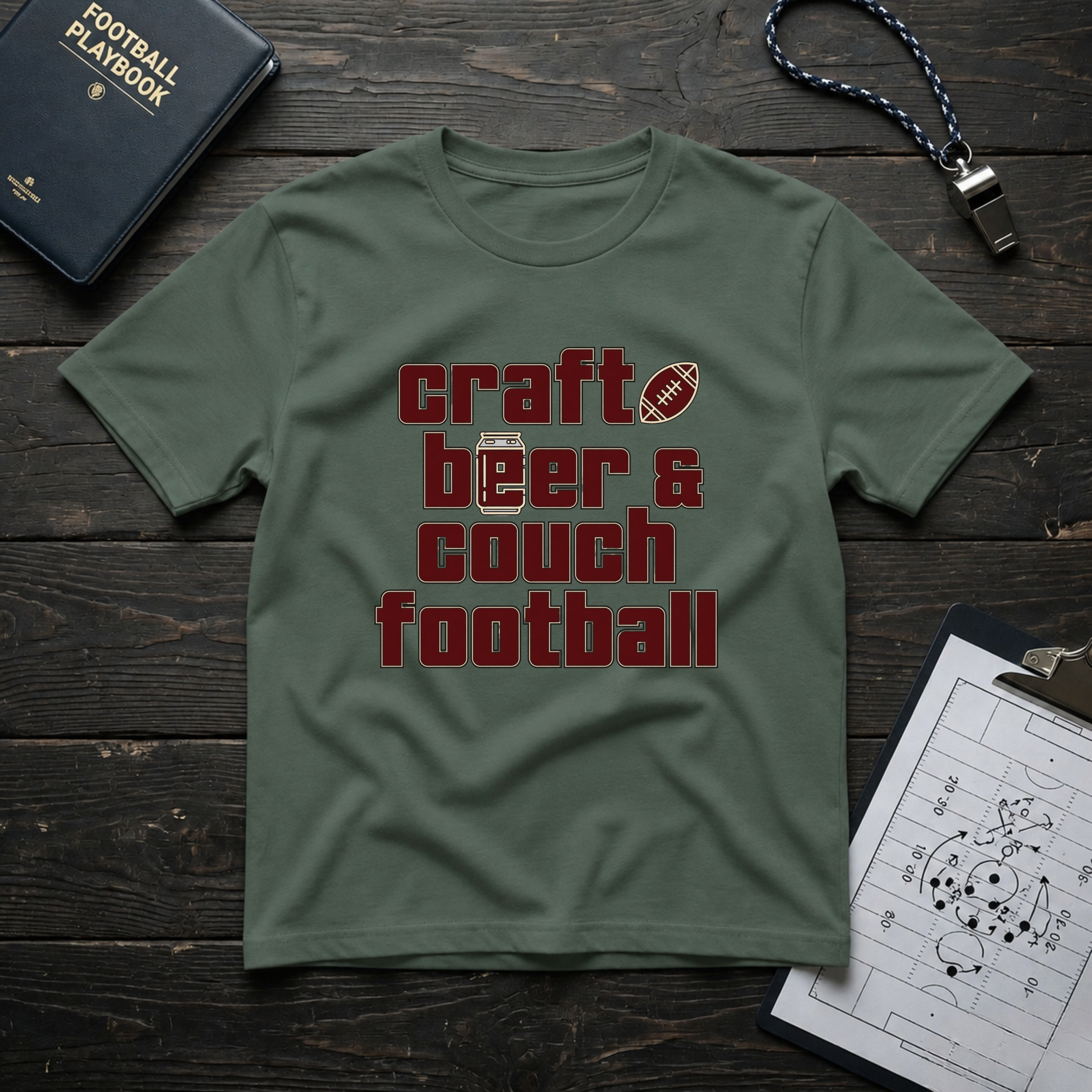 Craft Beer Couch Football T-Shirt
