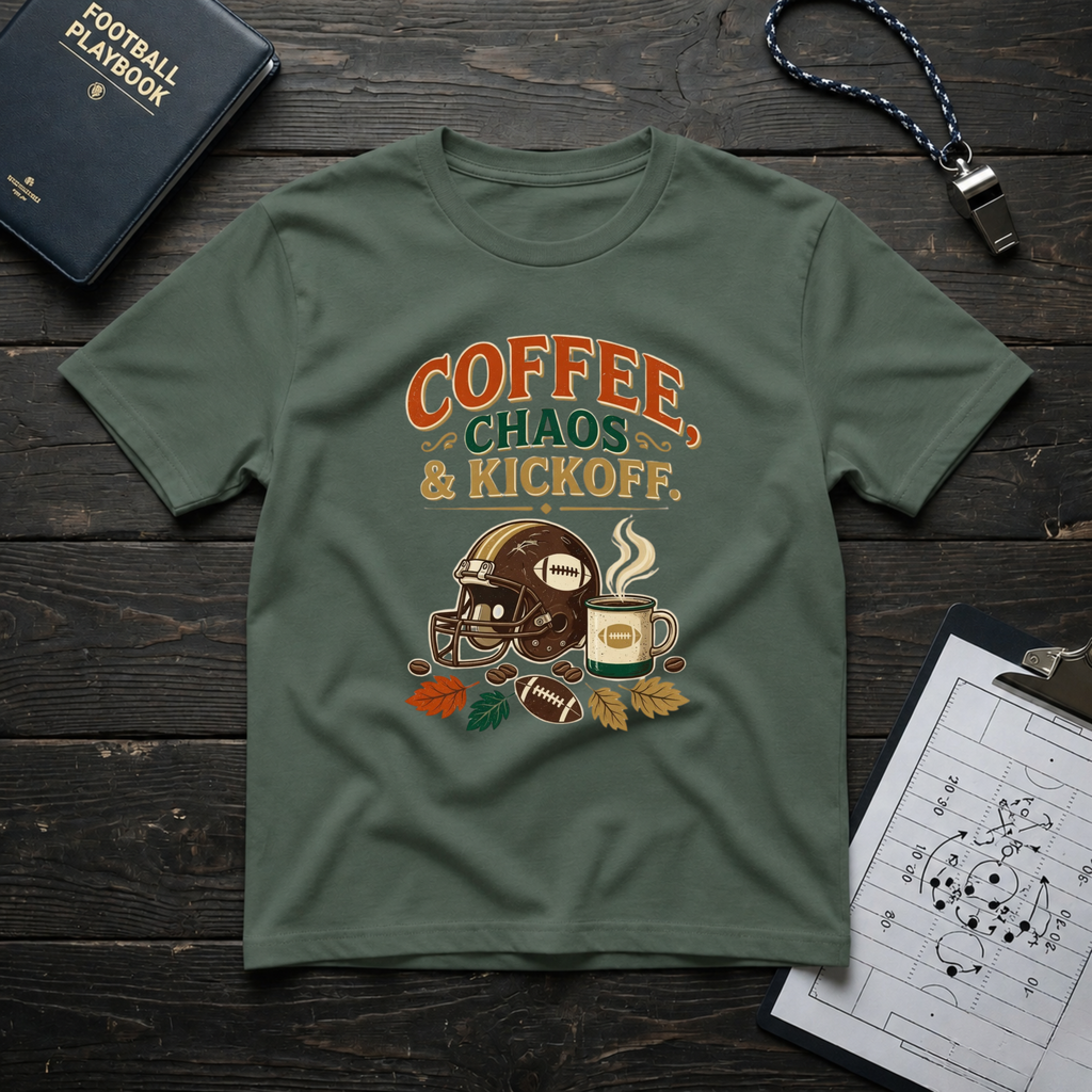 Coffee, Chaos & Kickoff T-Shirt