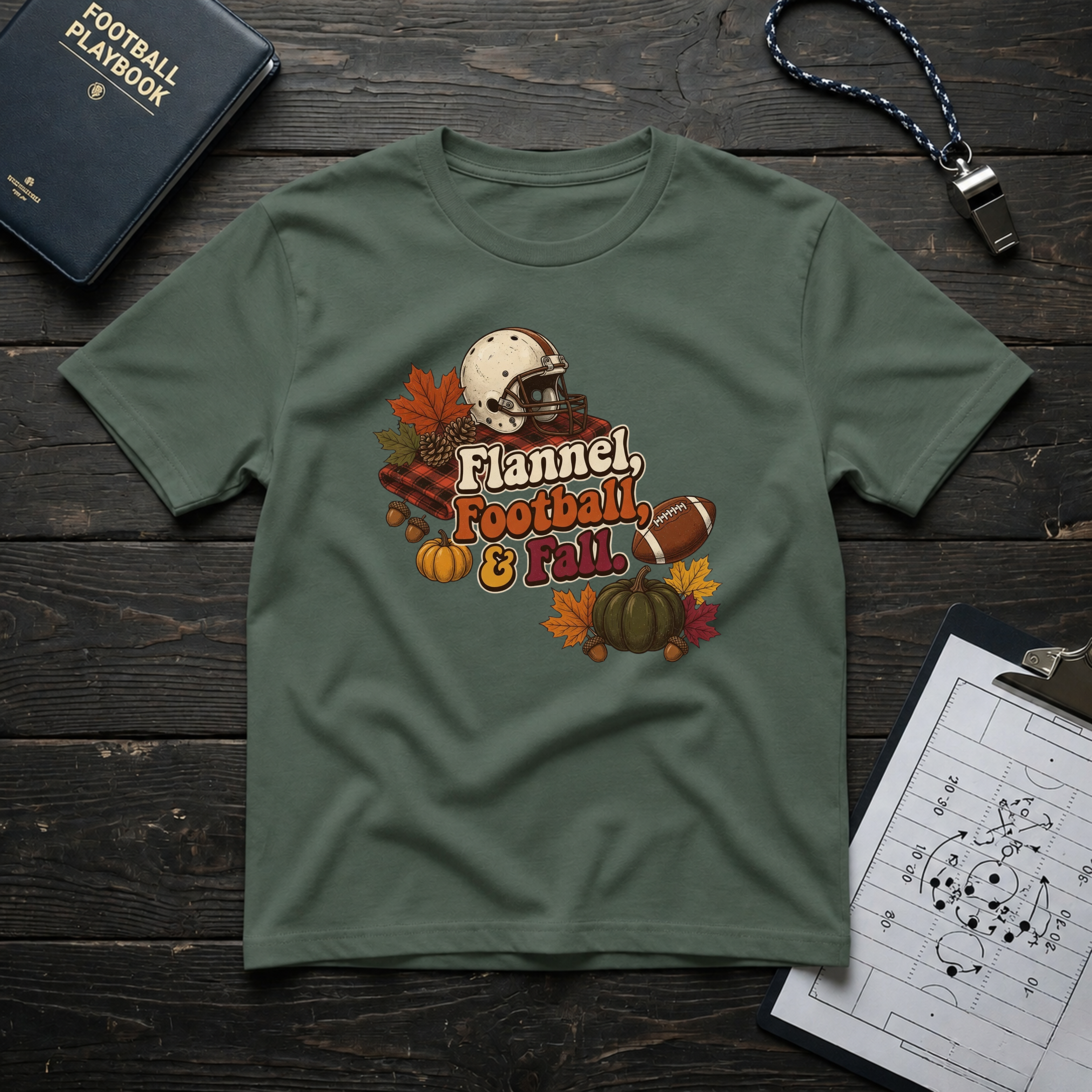 Flannel, Football & Fall T-Shirt