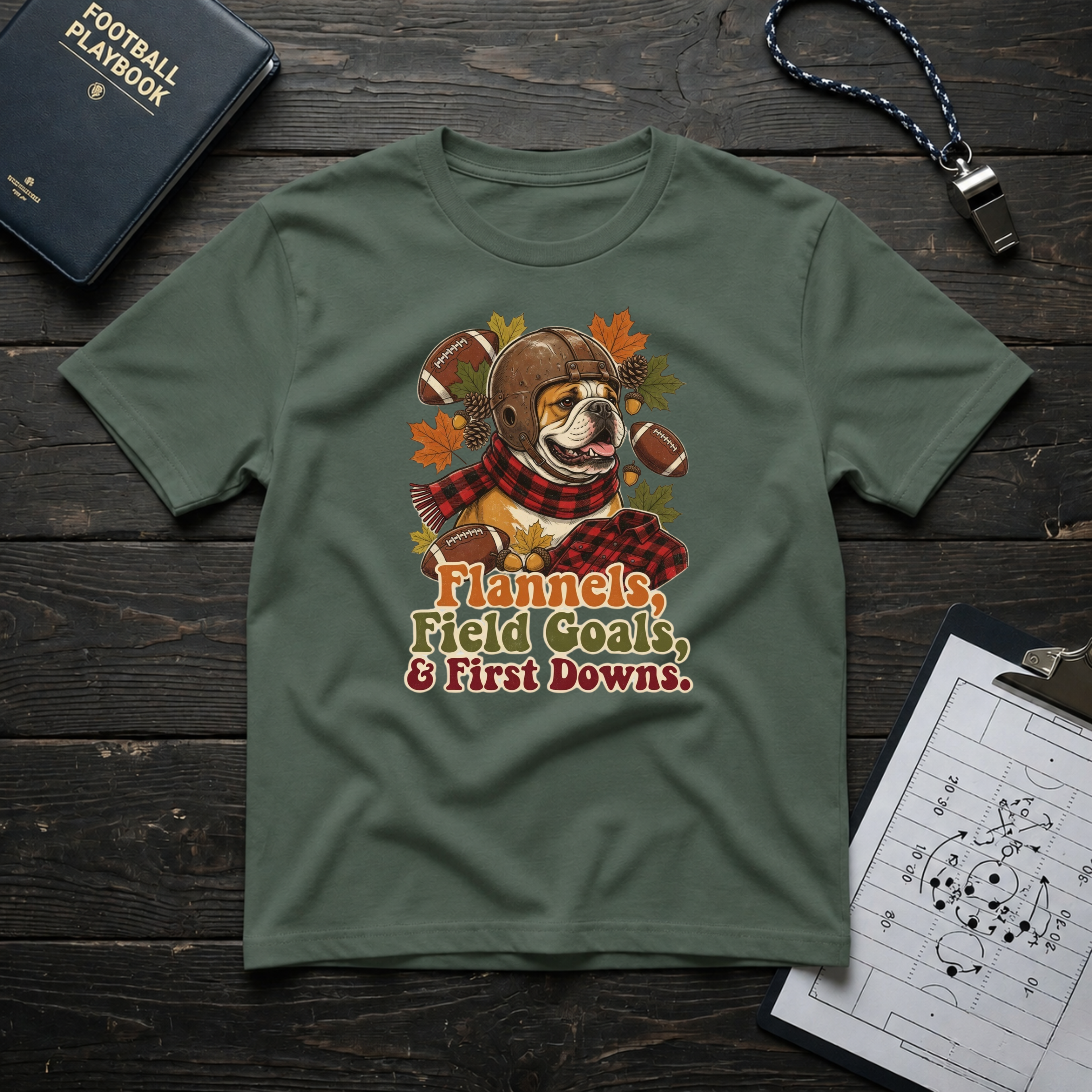 Flannels, Field Goals & First Downs T-Shirt