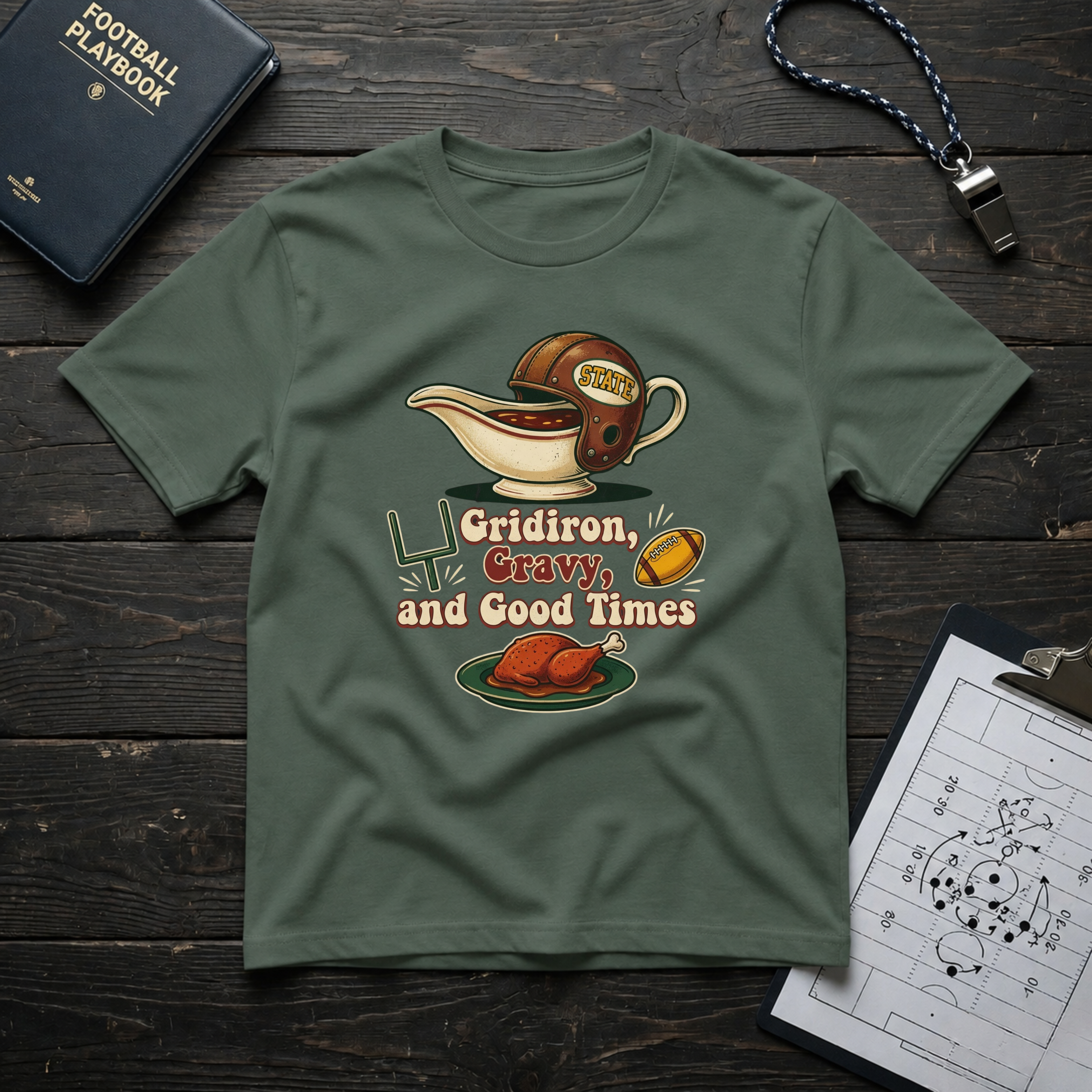 Gridiron, Gravy, and Good Times T-Shirt