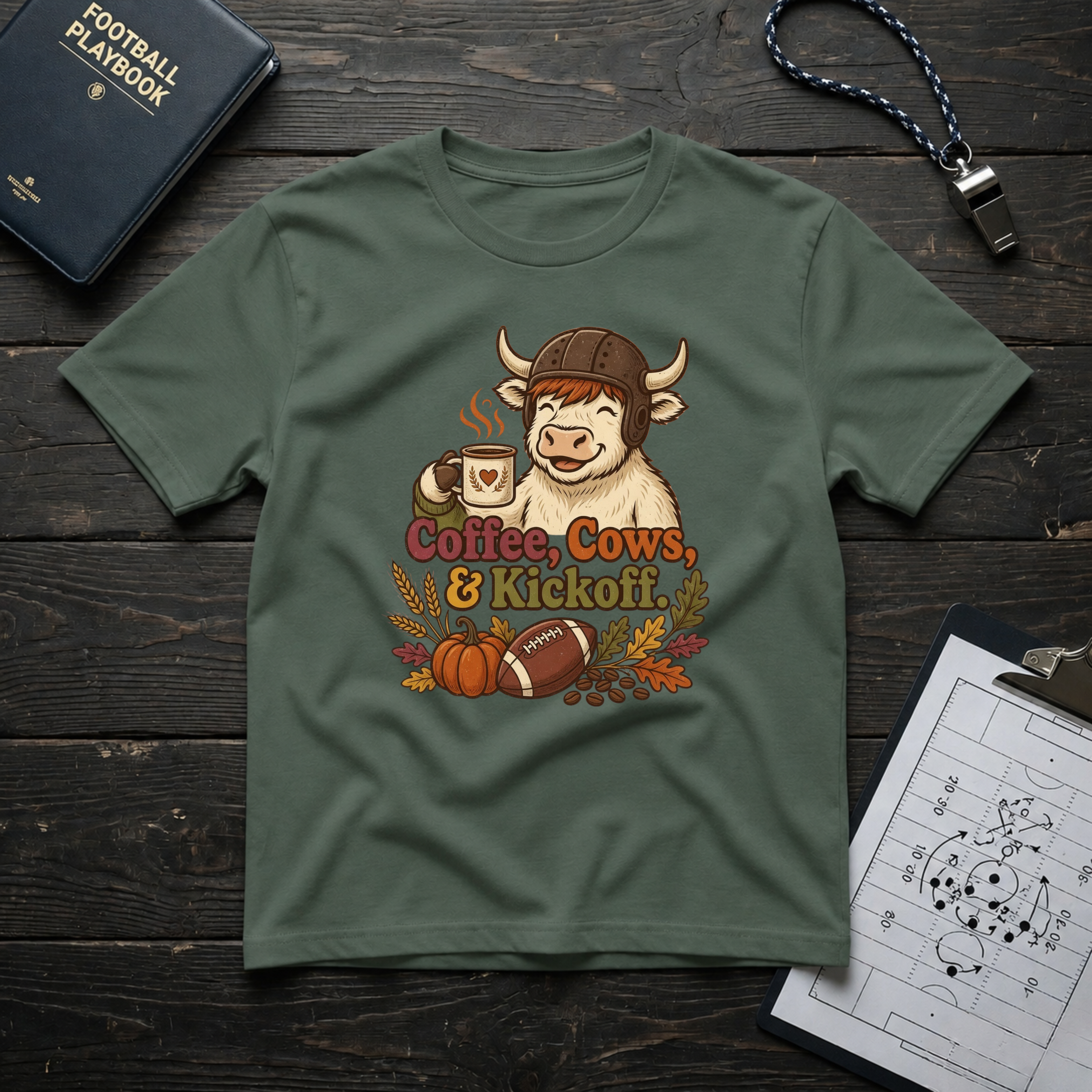 Coffee, Cows & Kickoff T-Shirt