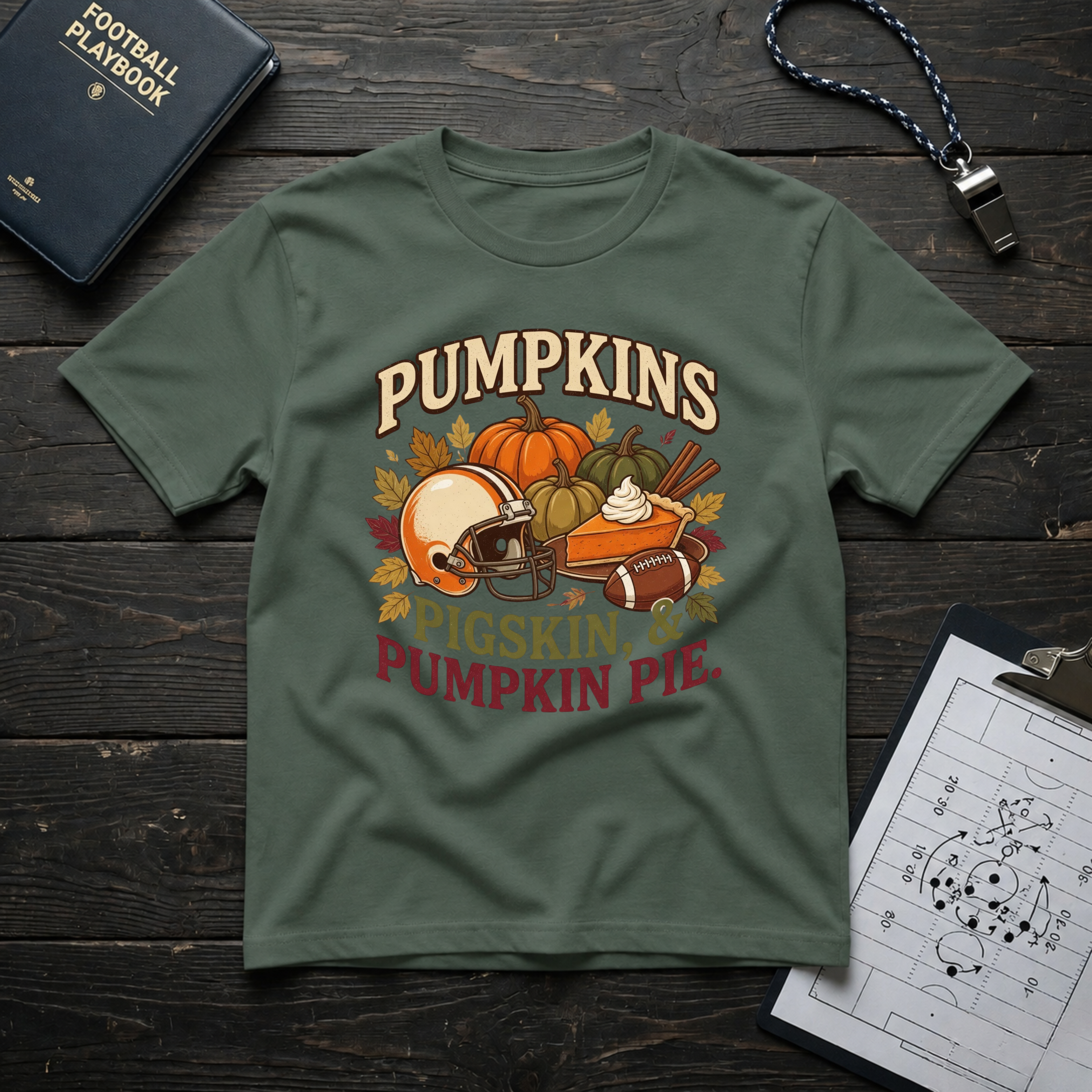 Pumpkins, Pigskin & Pumpkin Pie T-Shirt