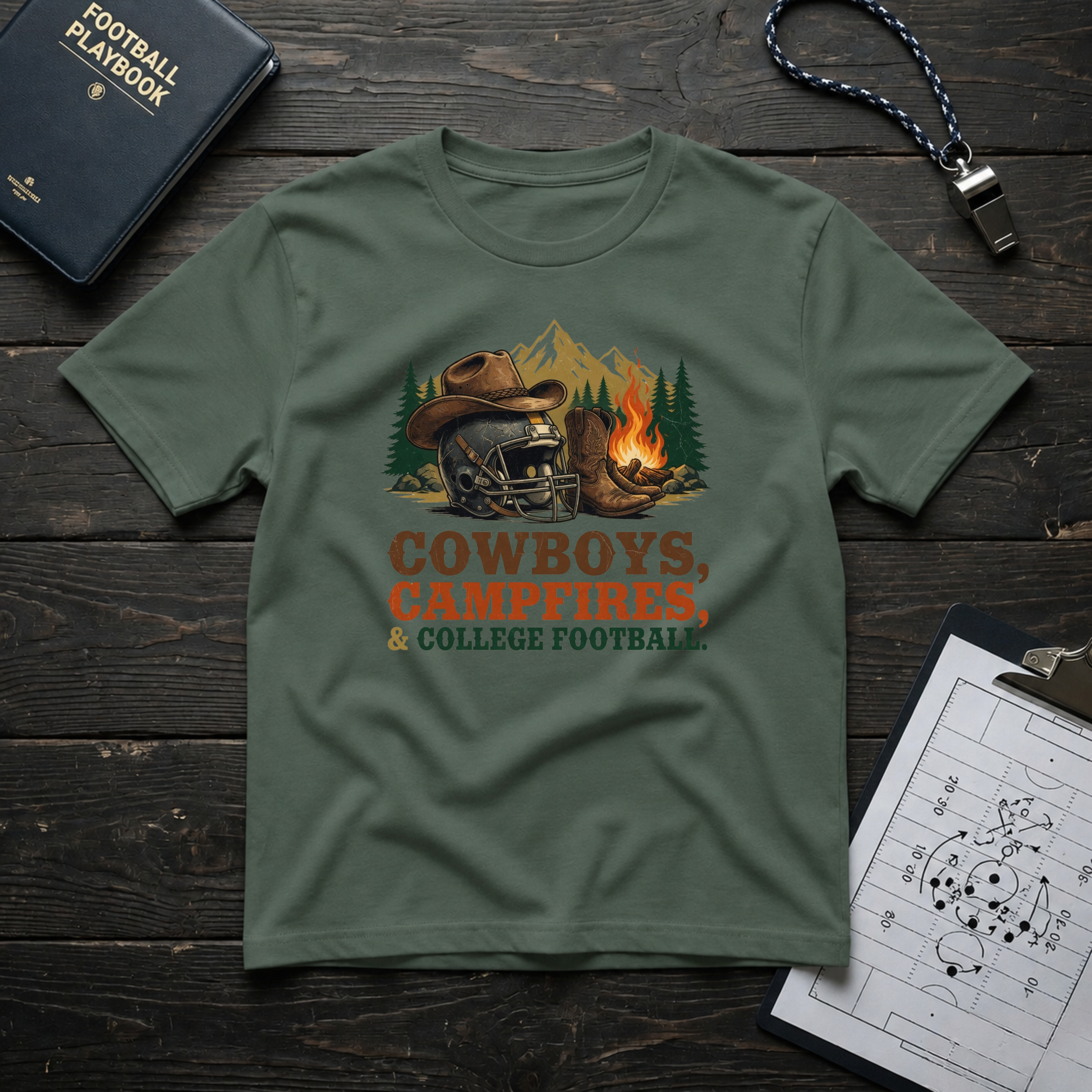 Cowboys, Campfires & College Football T-Shirt