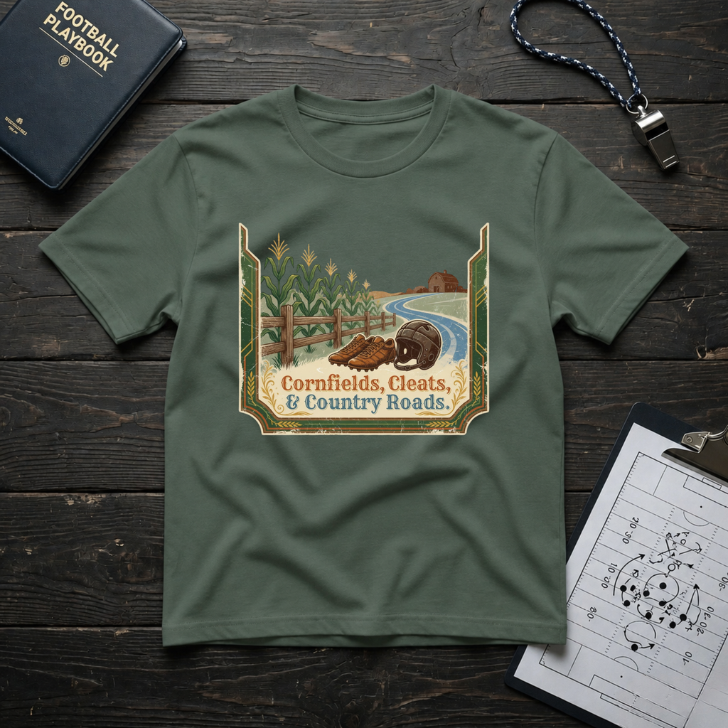 Cornfields, Cleats & Country Roads T-Shirt