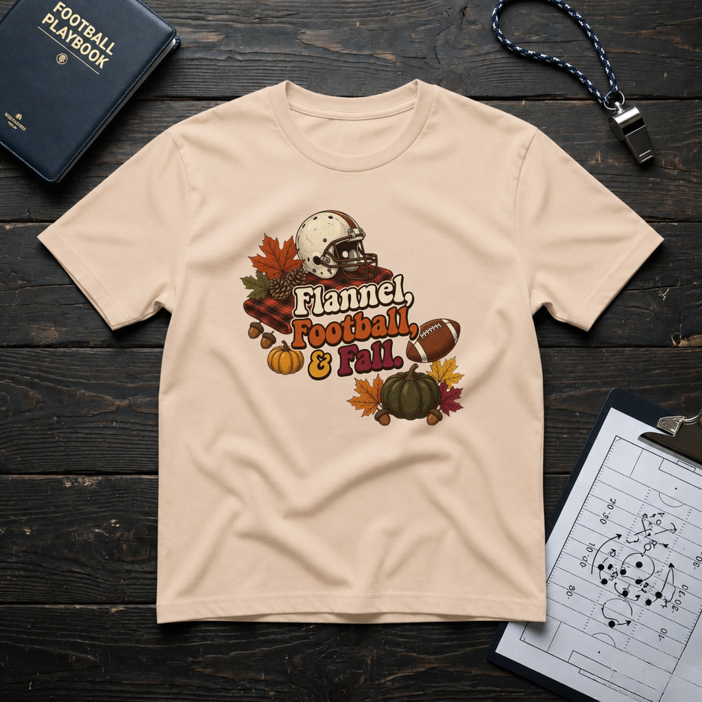 Flannel, Football & Fall T-Shirt