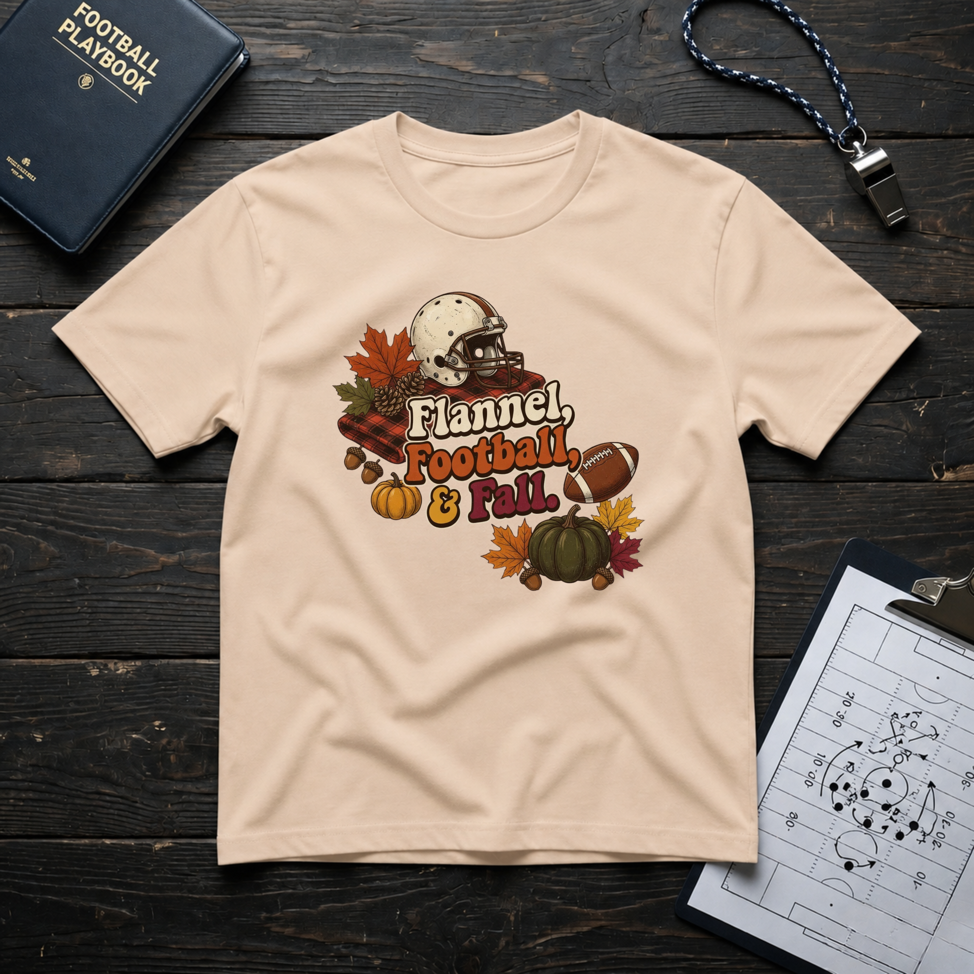 Flannel, Football & Fall T-Shirt