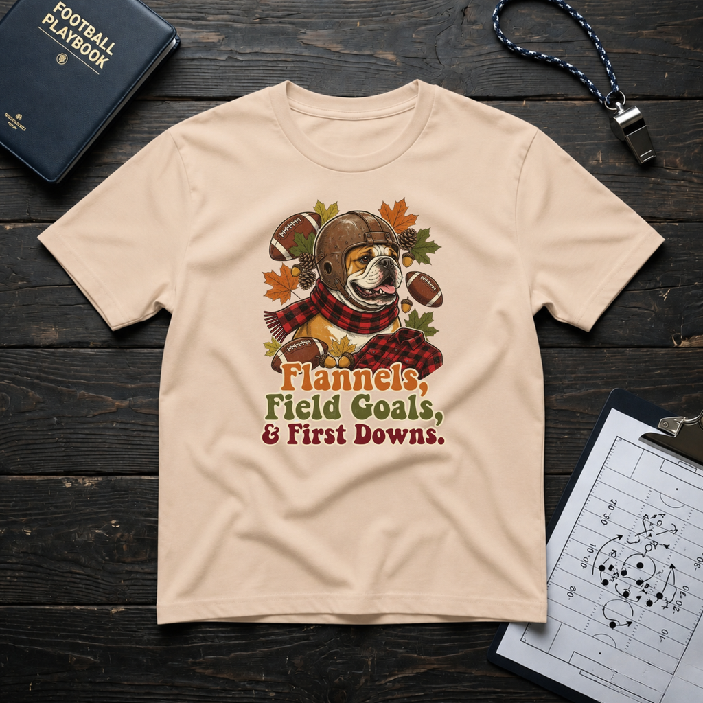 Flannels, Field Goals & First Downs T-Shirt