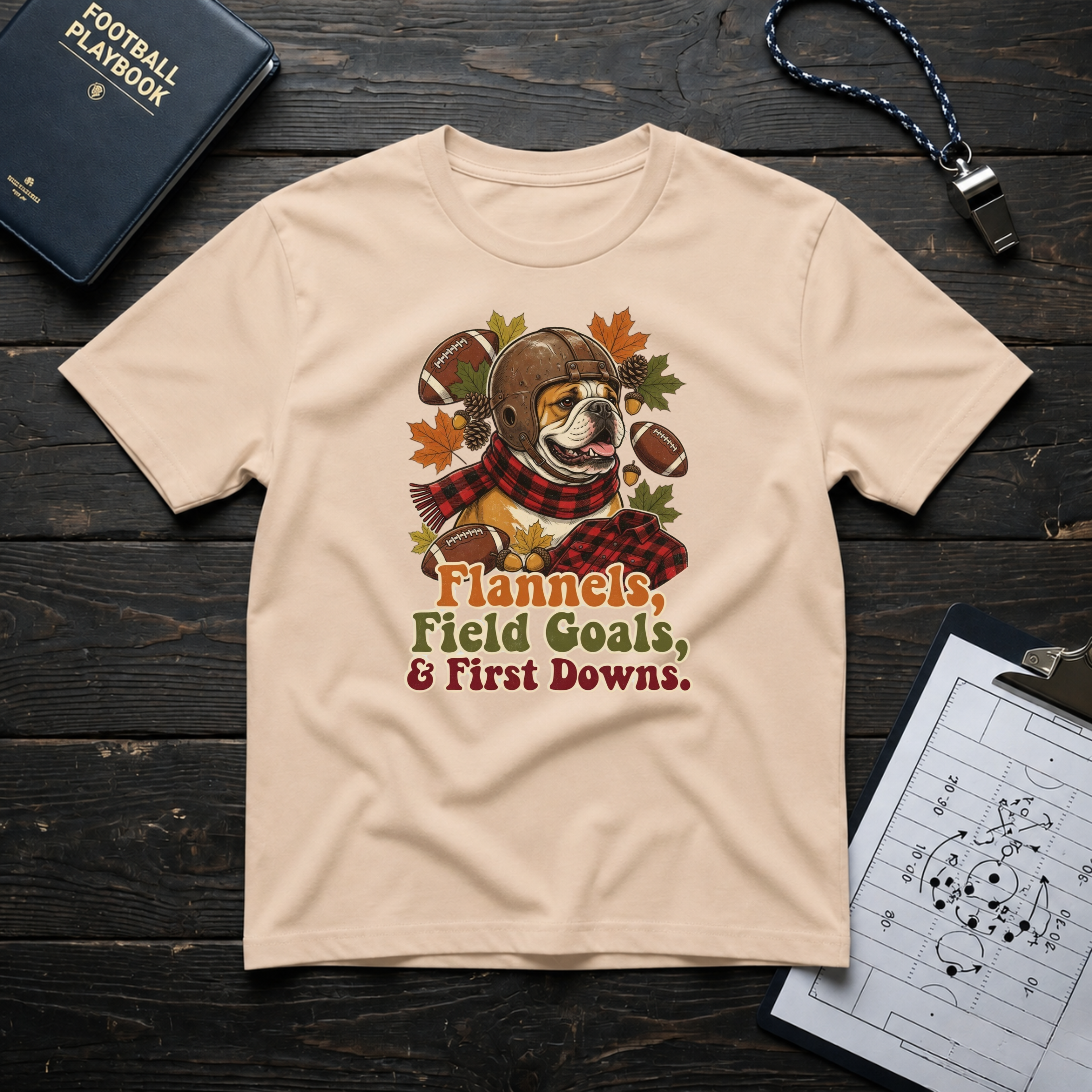 Flannels, Field Goals & First Downs T-Shirt