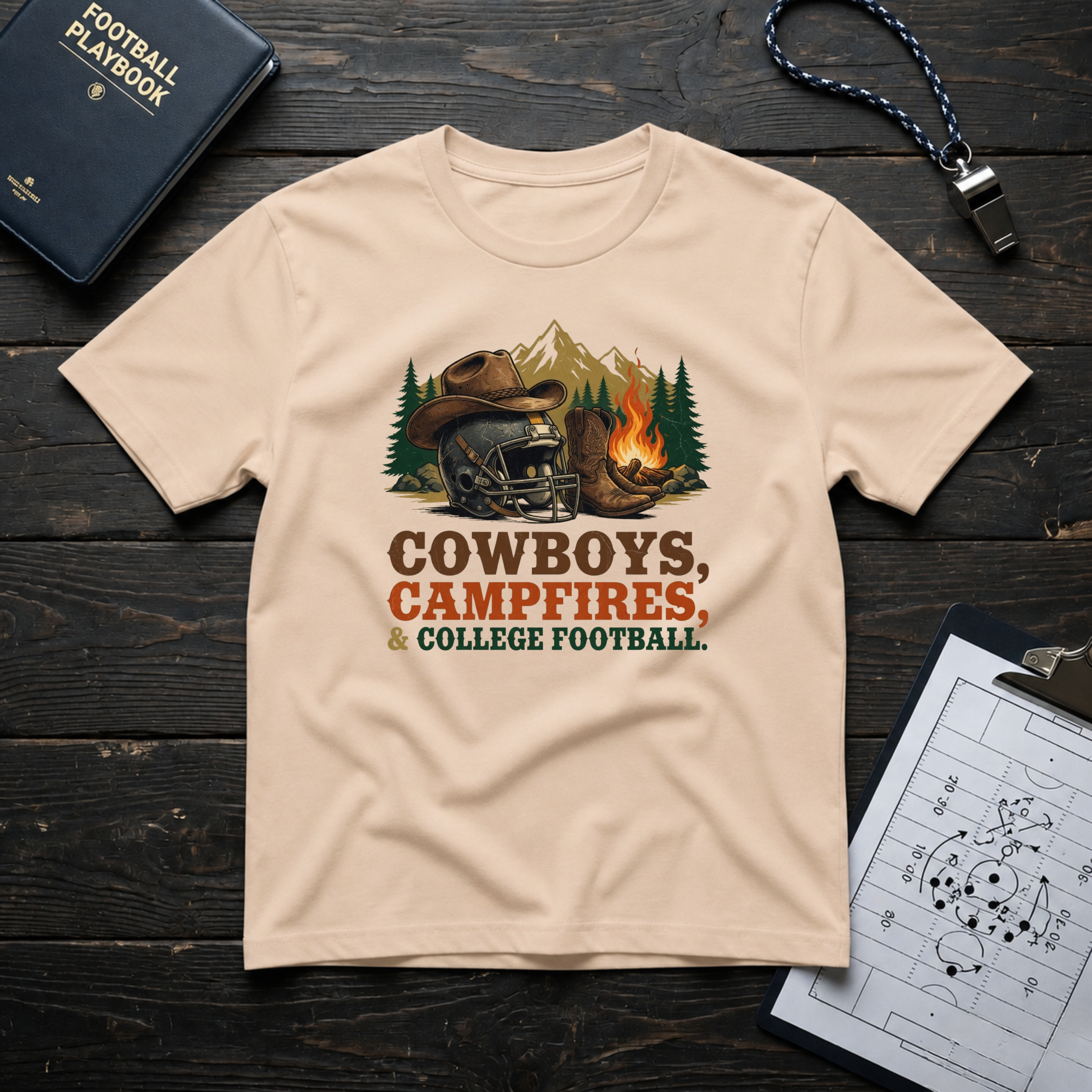 Cowboys, Campfires & College Football T-Shirt