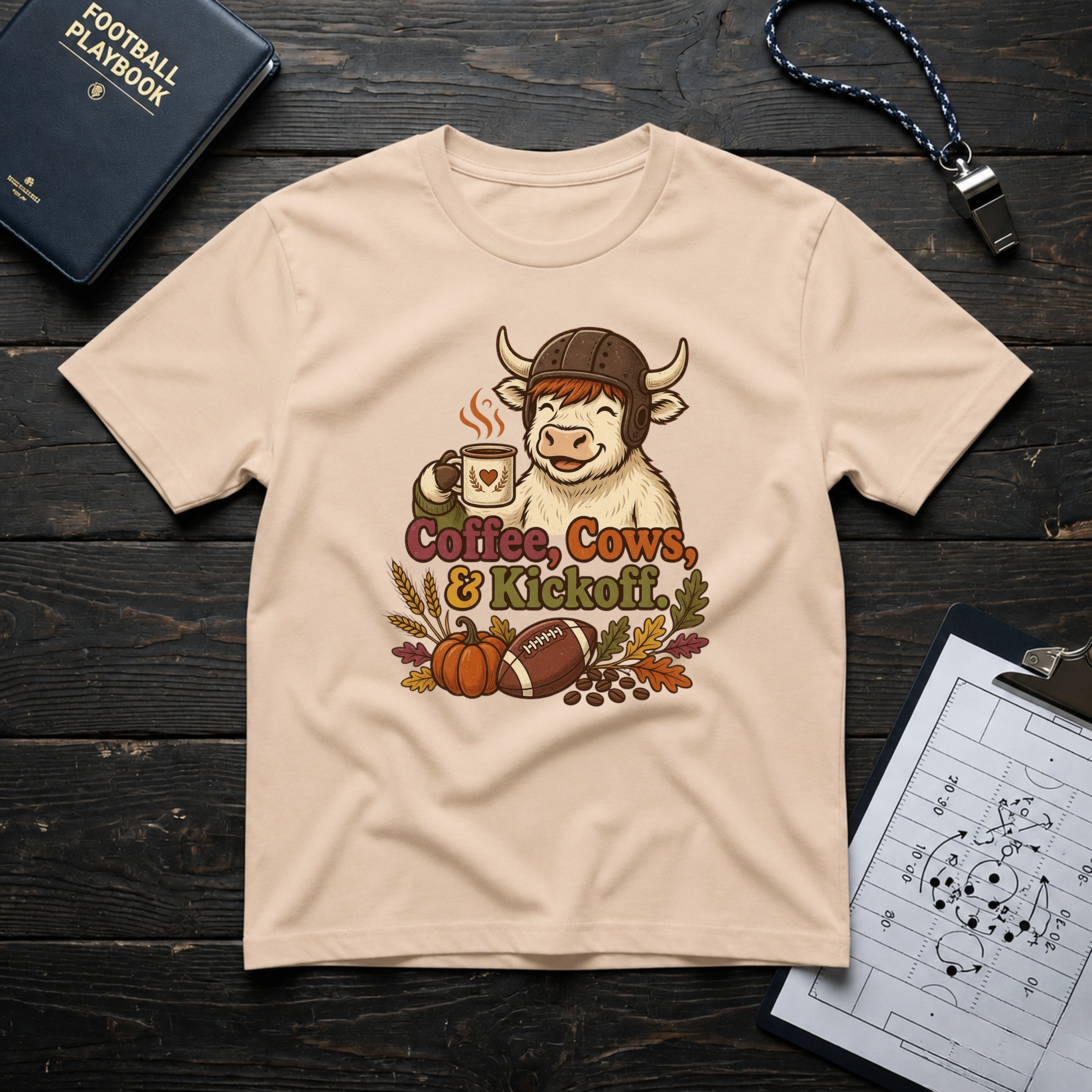 Coffee, Cows & Kickoff T-Shirt