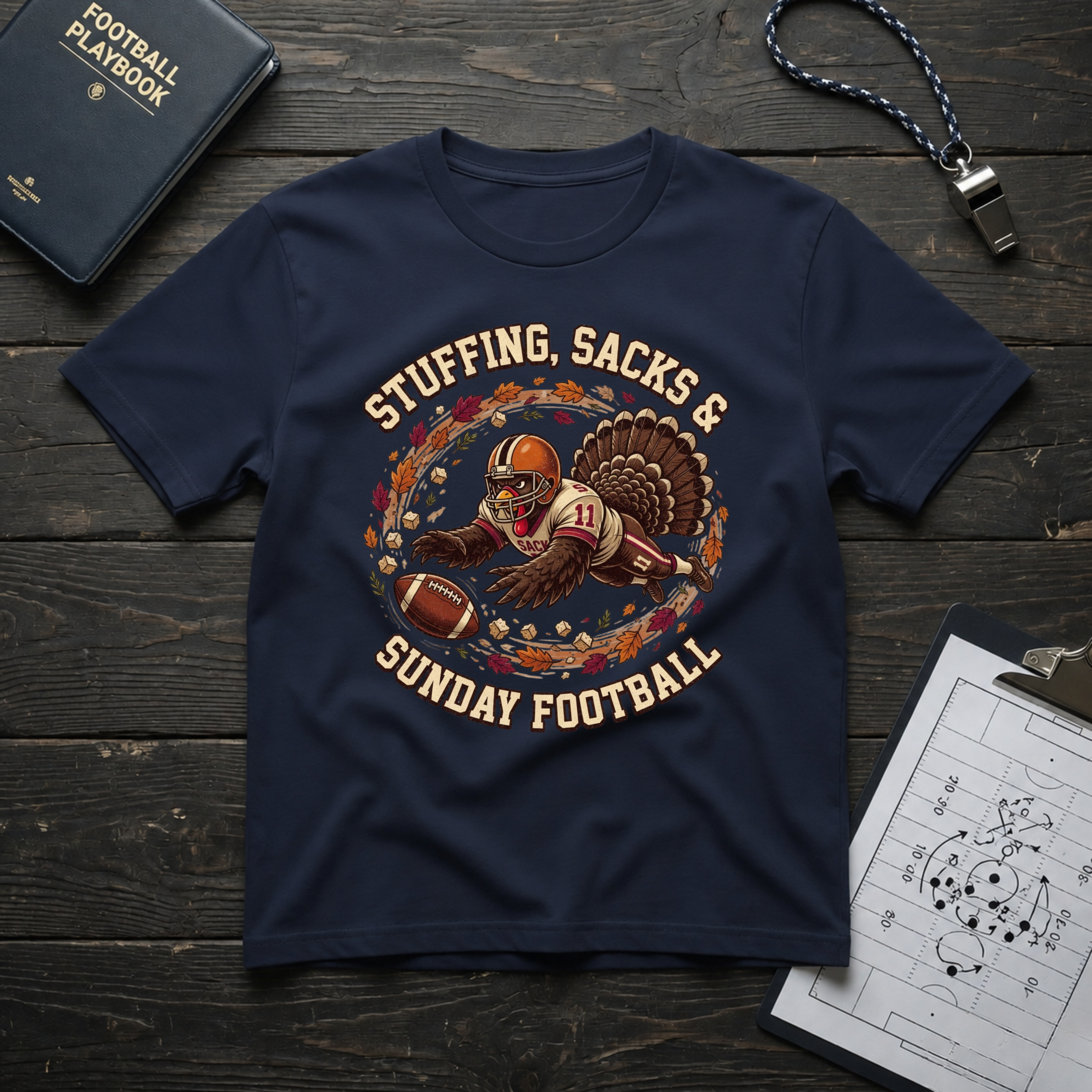 Stuffing, Sacks & Sunday Football T-Shirt