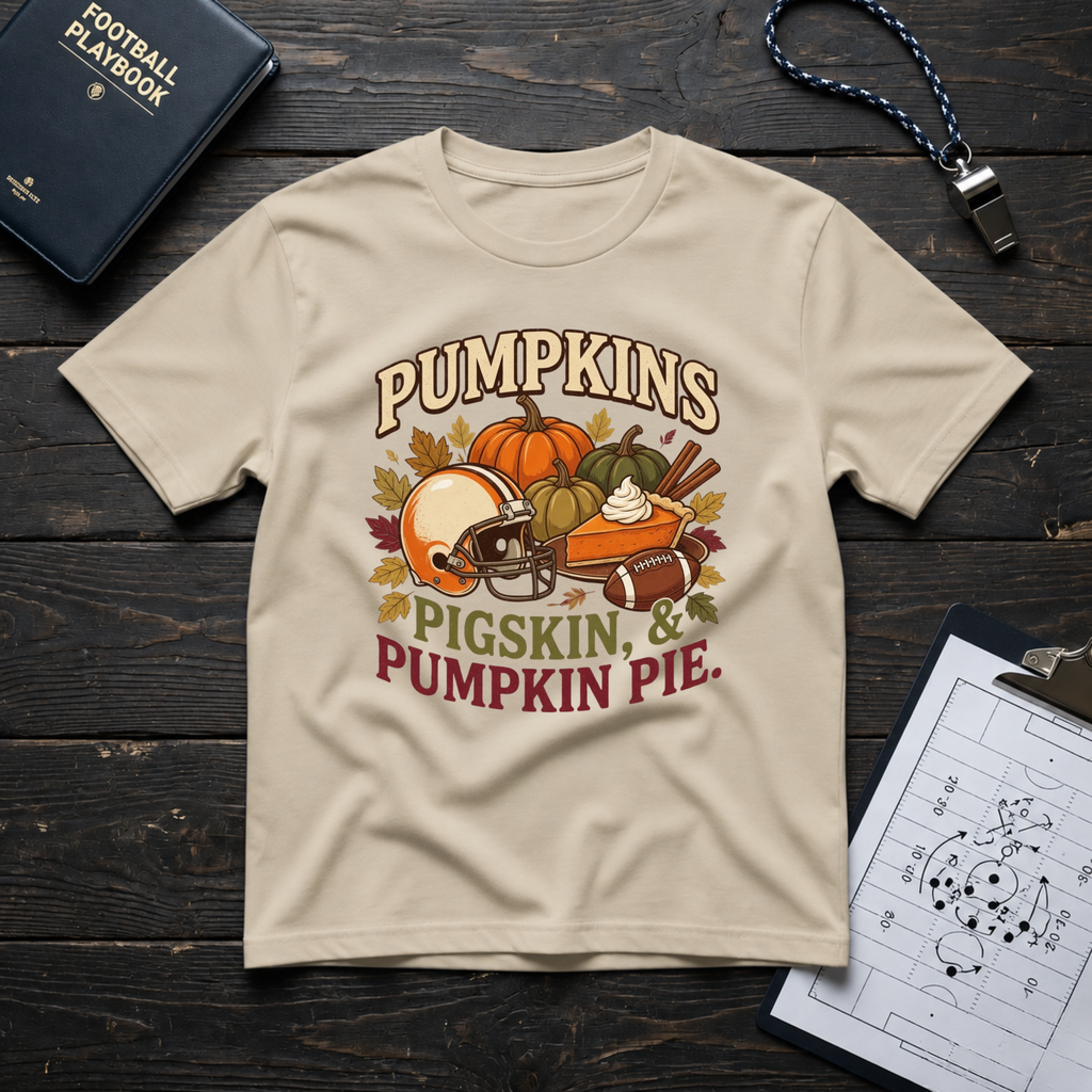 Pumpkins, Pigskin & Pumpkin Pie T-Shirt