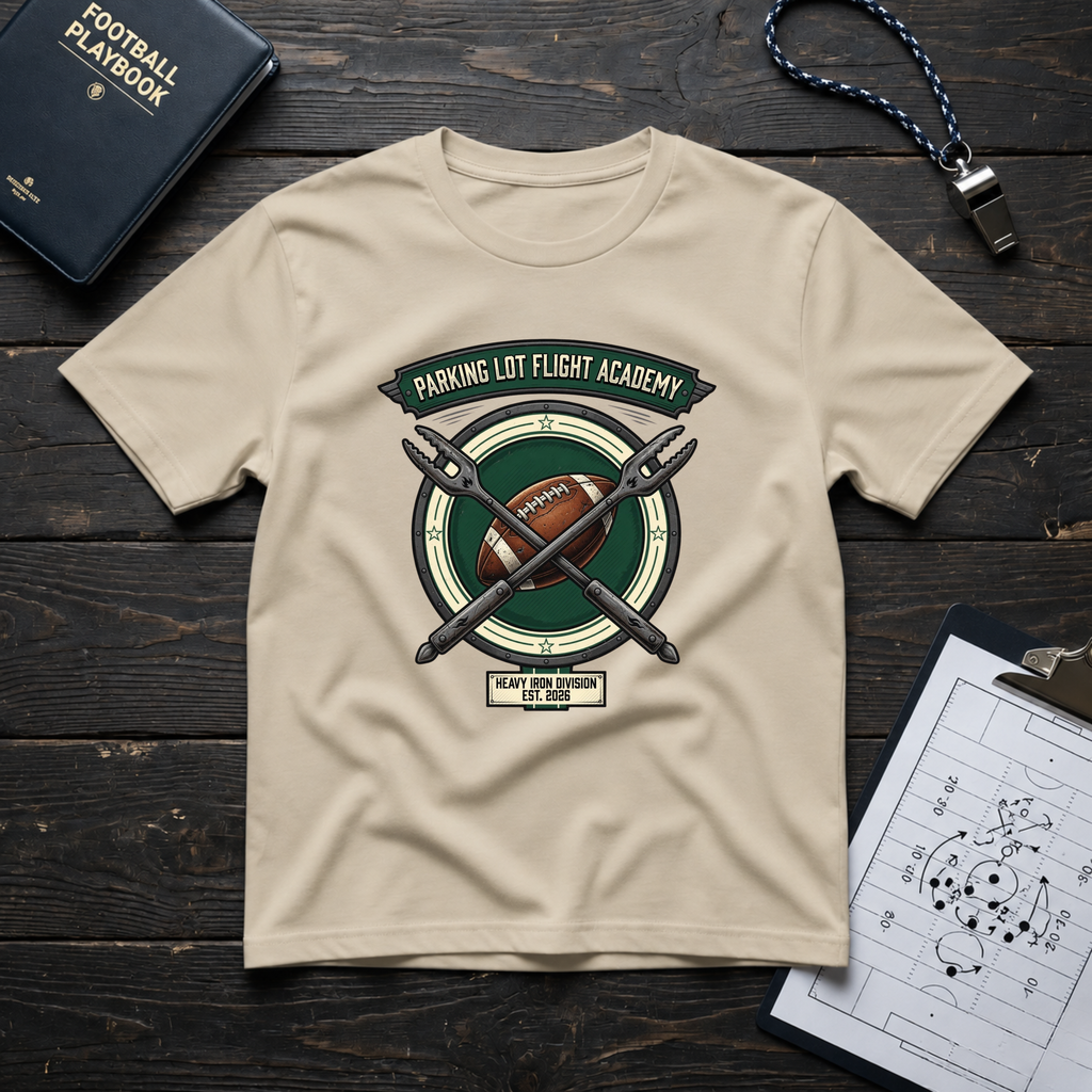 Parking Lot Flight Academy (Heavy Iron Division)  T-Shirt