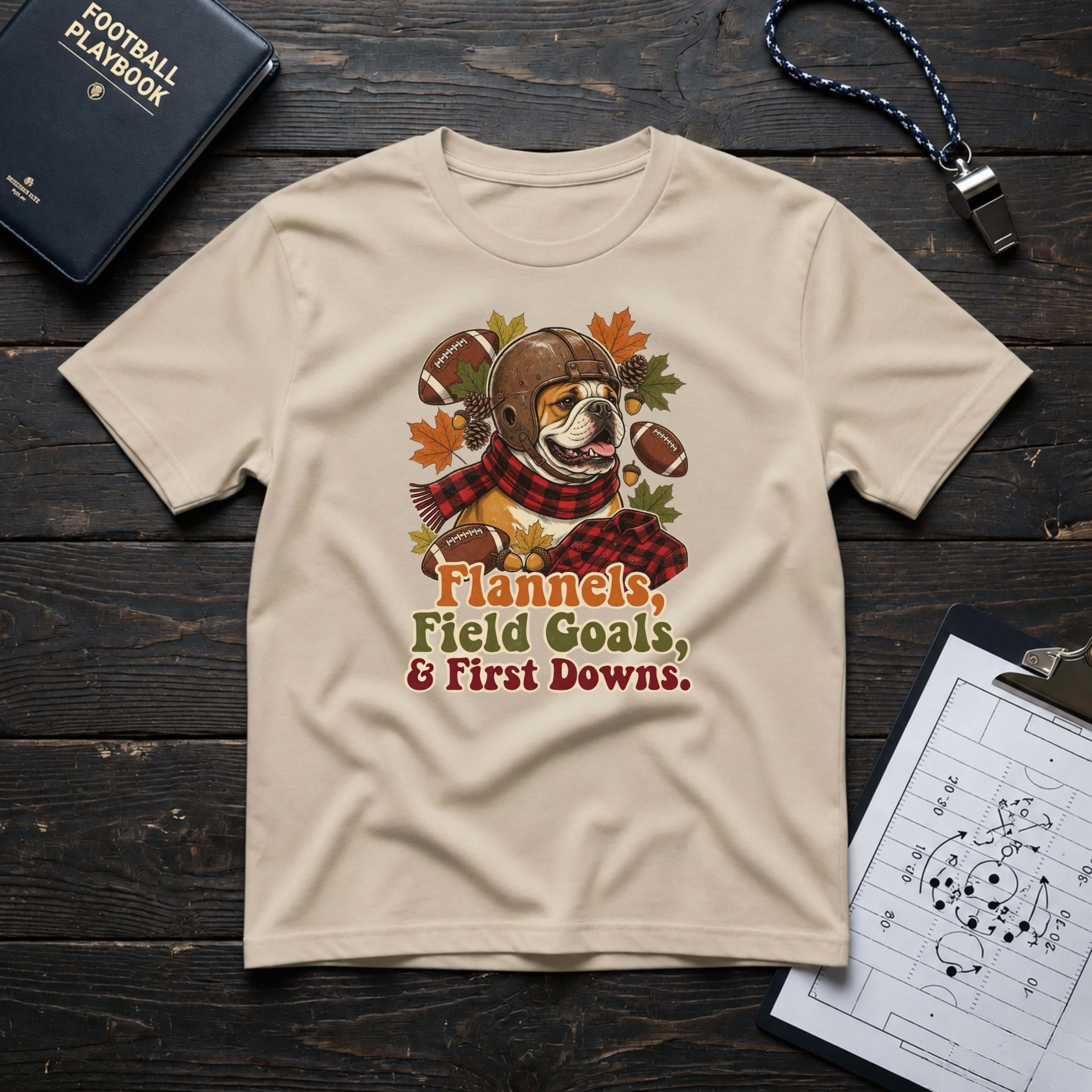 Flannels, Field Goals & First Downs T-Shirt