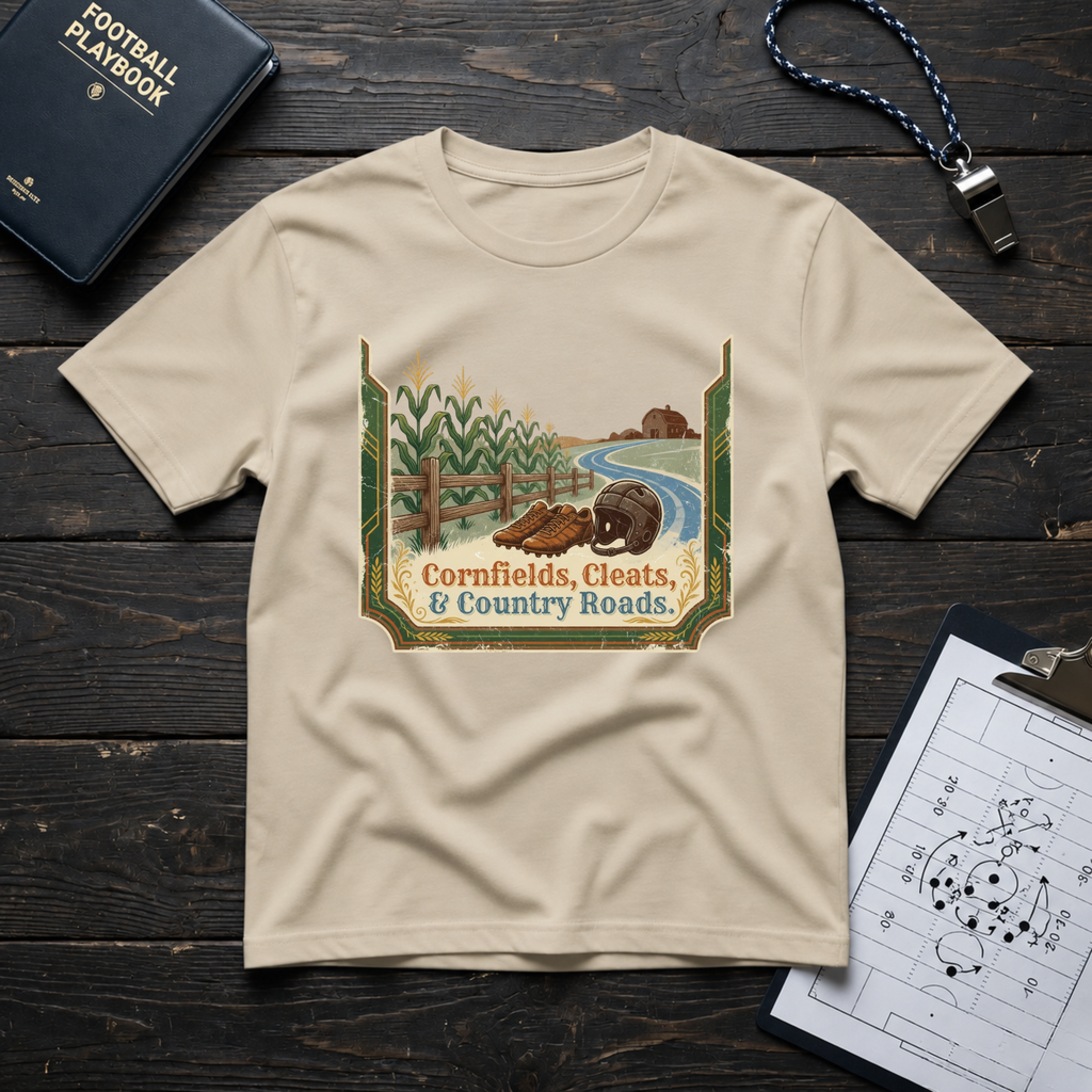 Cornfields, Cleats & Country Roads T-Shirt