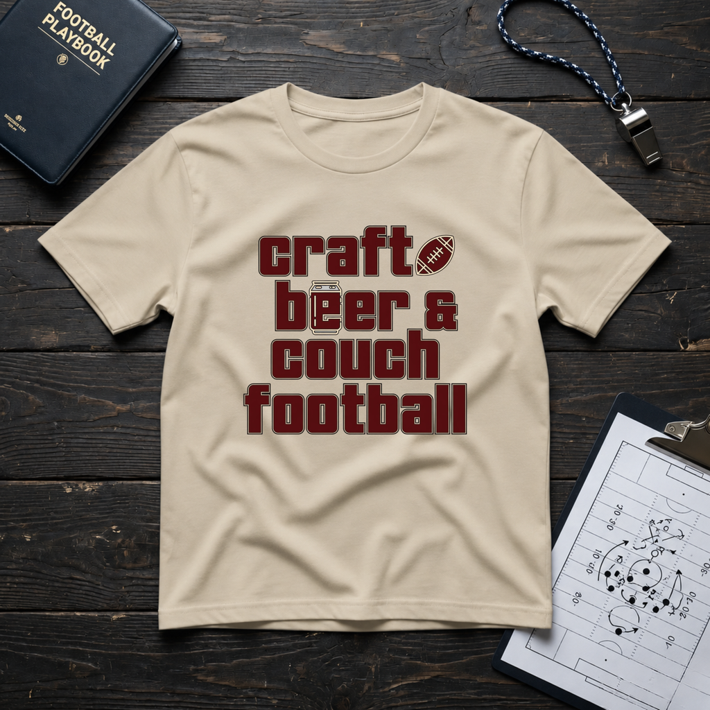 Craft Beer Couch Football T-Shirt