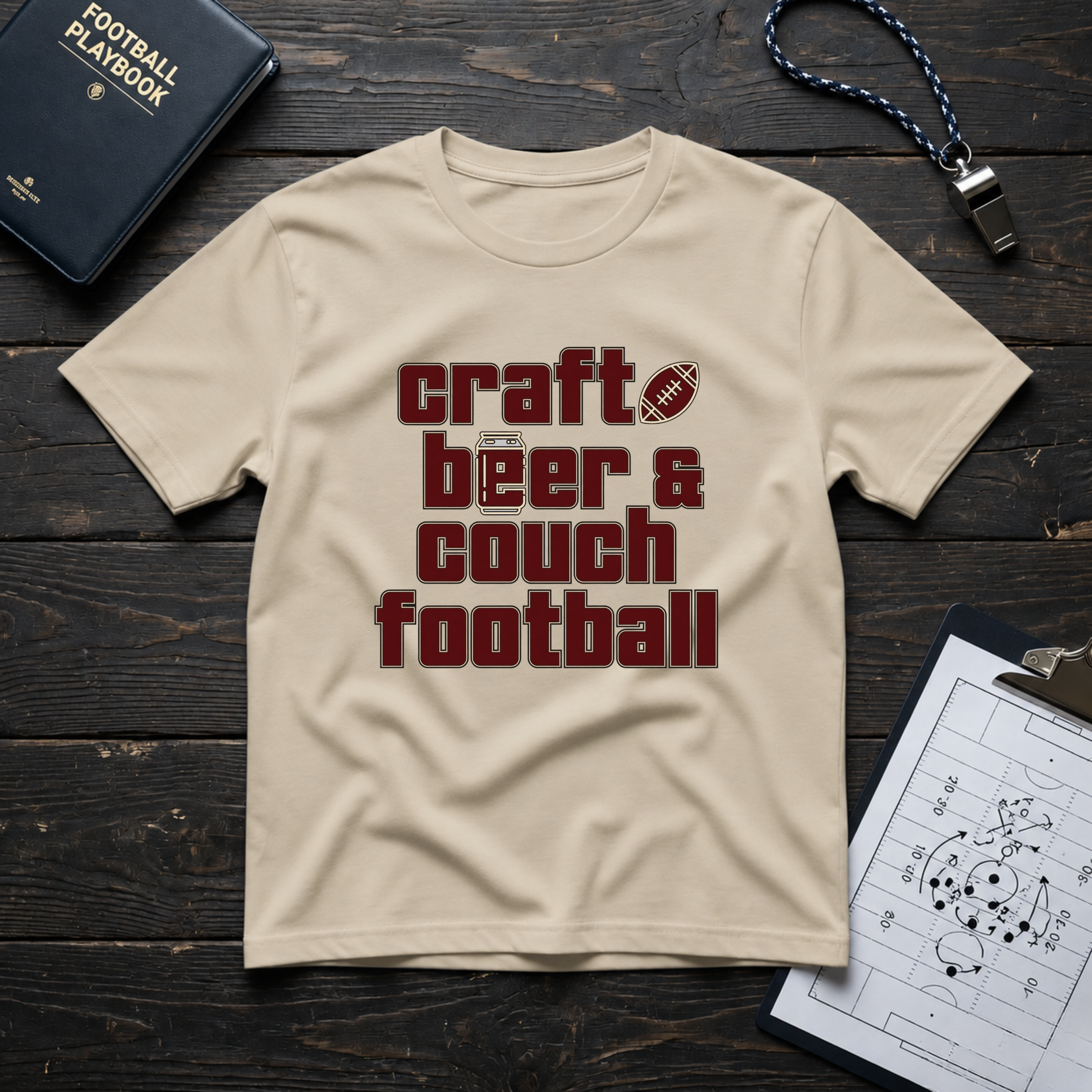 Craft Beer Couch Football T-Shirt