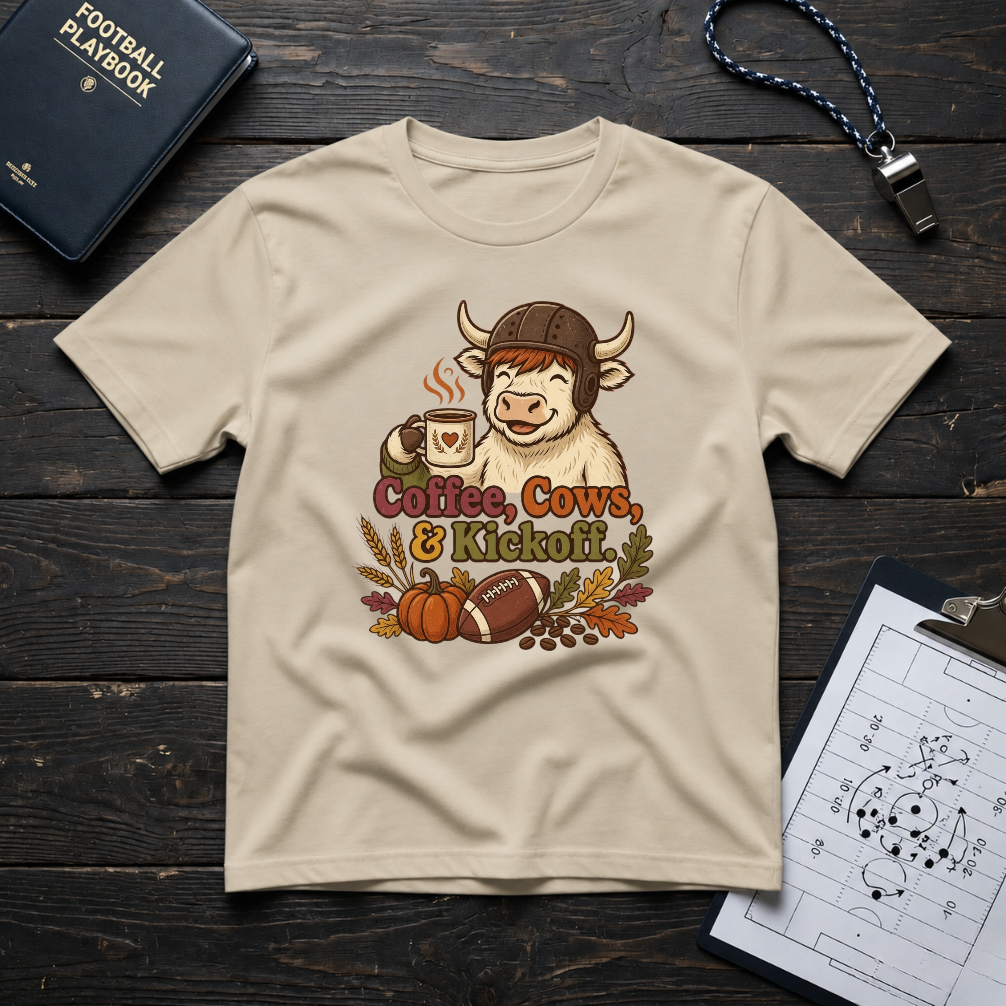 Coffee, Cows & Kickoff T-Shirt