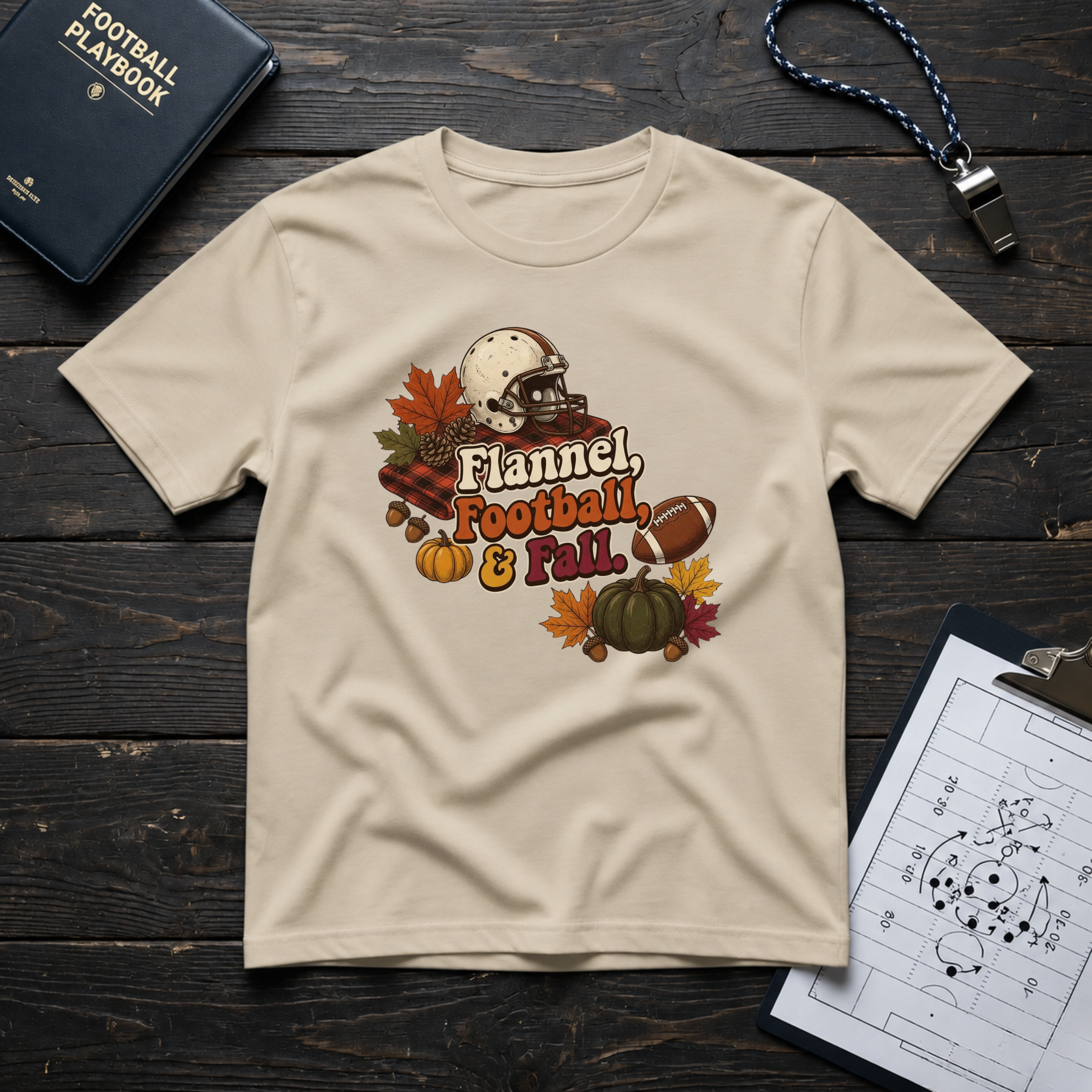 Flannel, Football & Fall T-Shirt