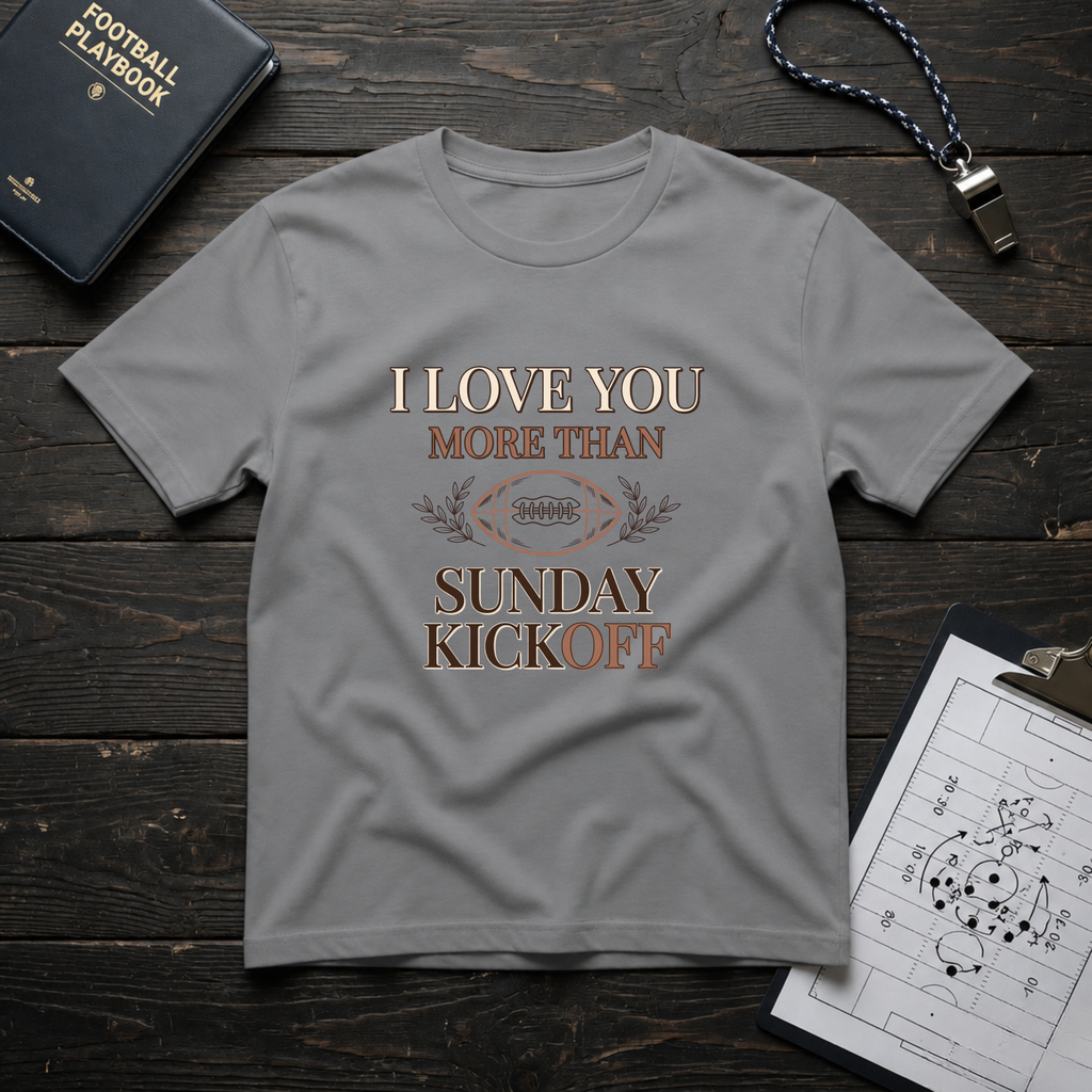 I Love You More Than Sunday Kickoff T-Shirt
