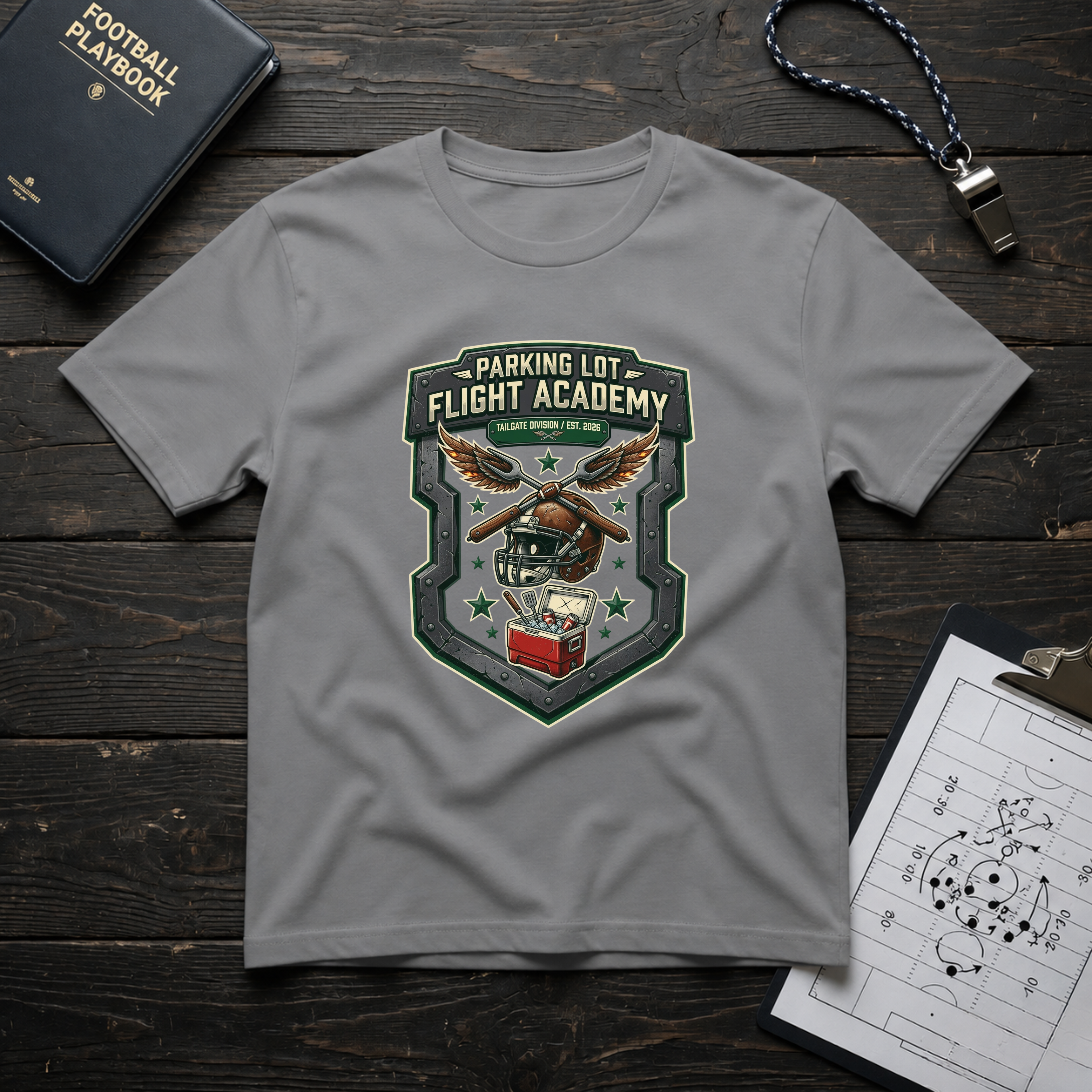 Parking Lot Flight Academy (Shield) T-Shirt