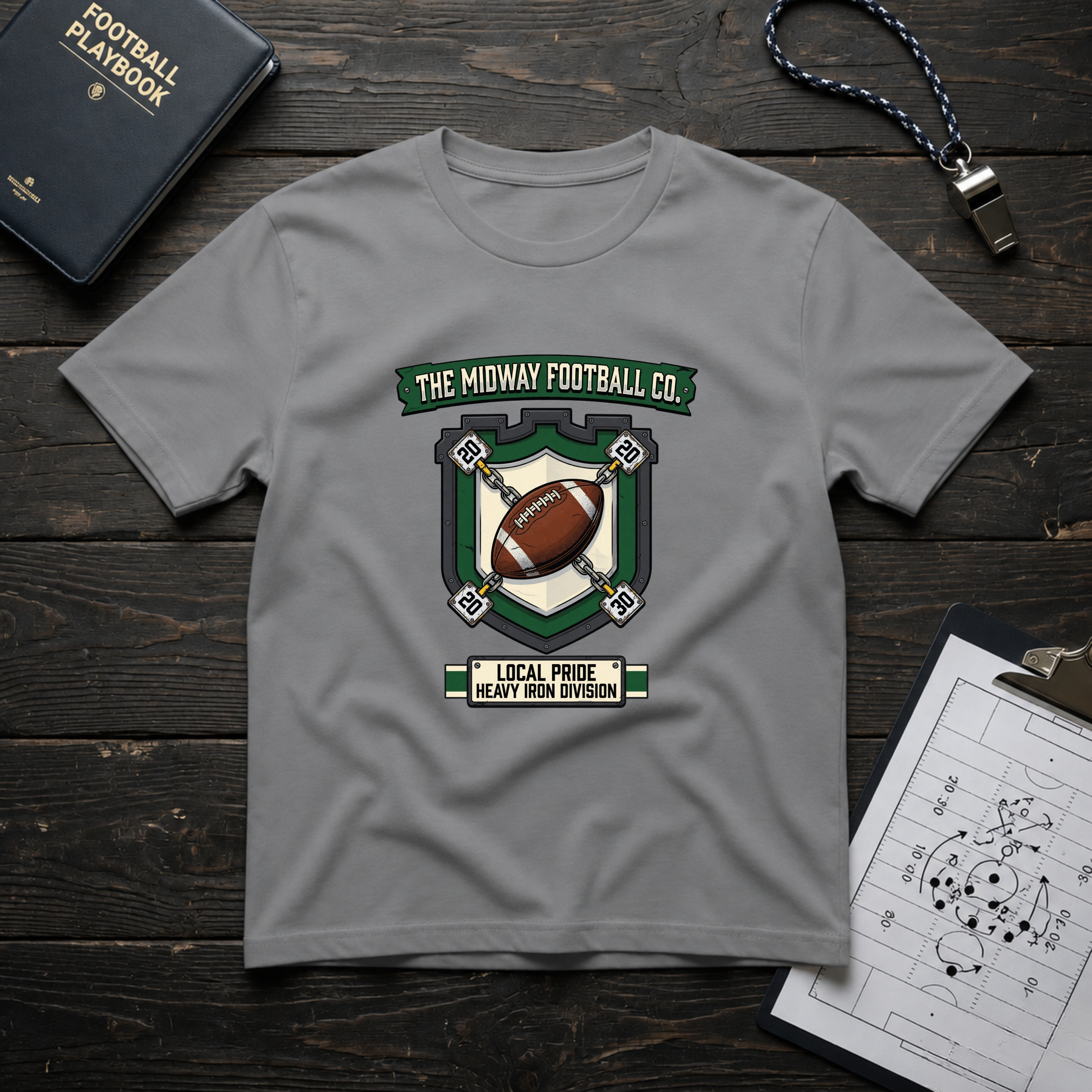 Midway Football Co (Shield) T-Shirt