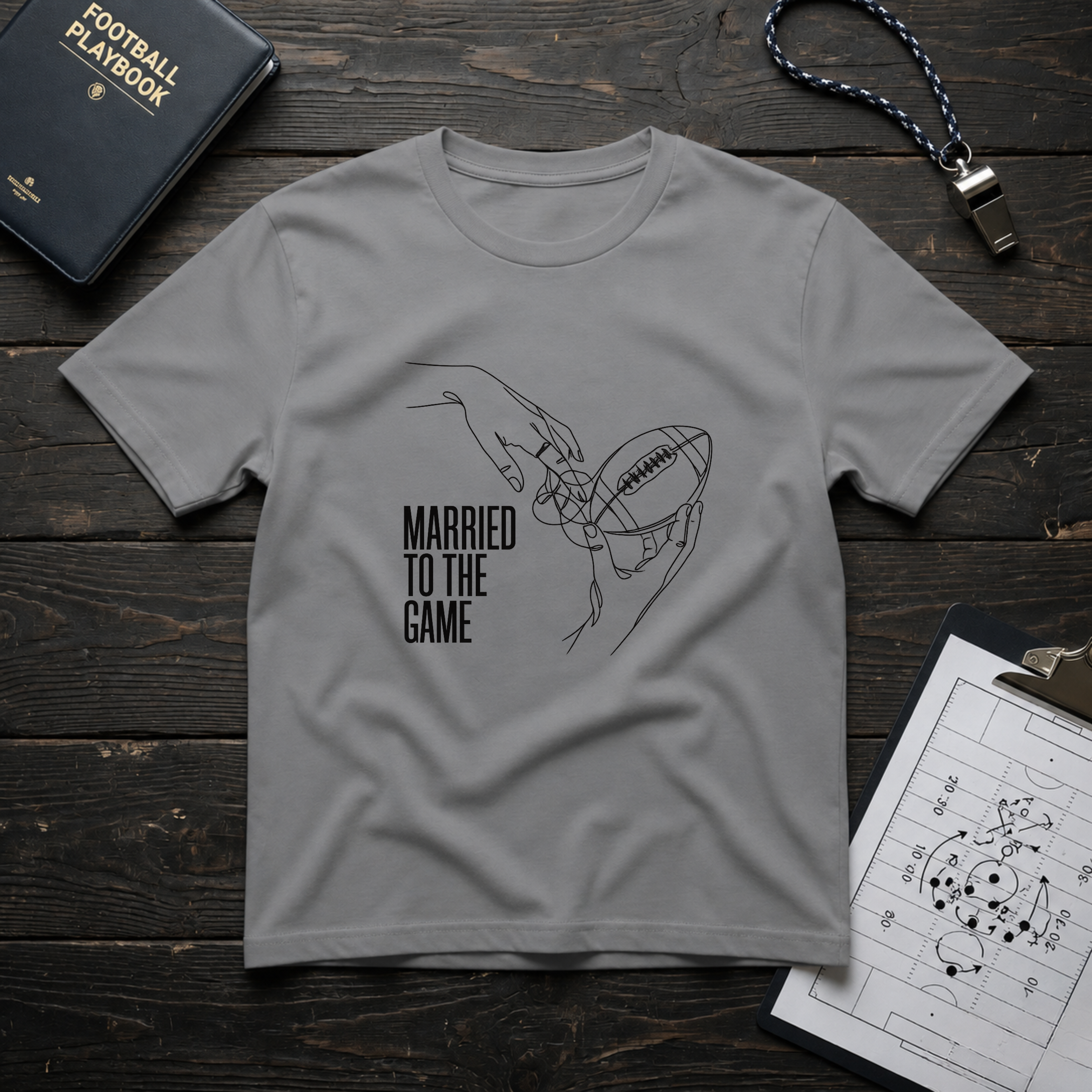 Married To The Game (Football) T-Shirt