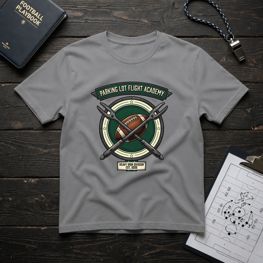 Parking Lot Flight Academy (Heavy Iron Division)  T-Shirt