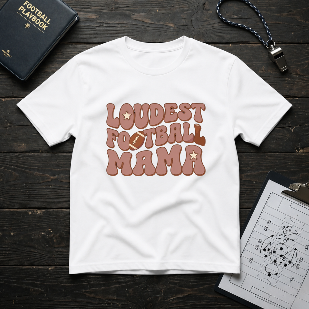 Loudest Football Mama T-Shirt