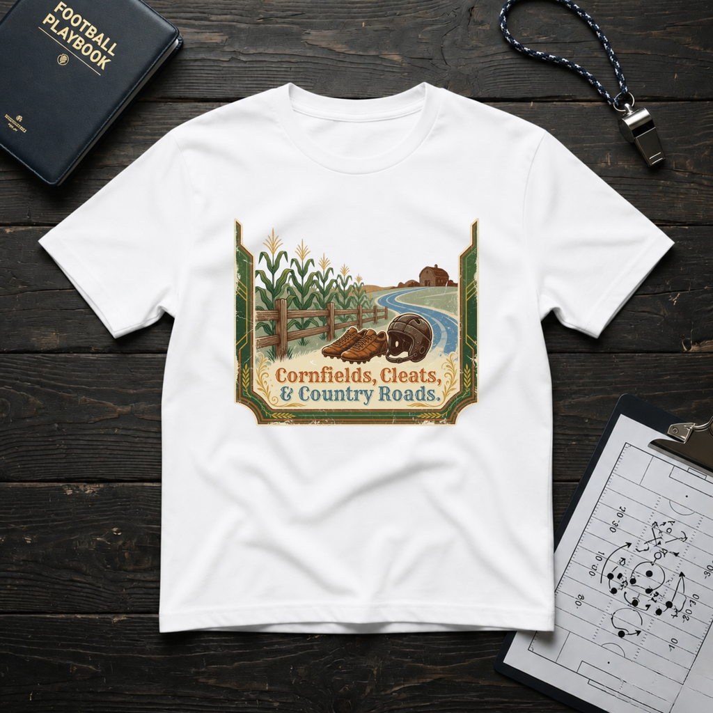 Cornfields, Cleats & Country Roads T-Shirt