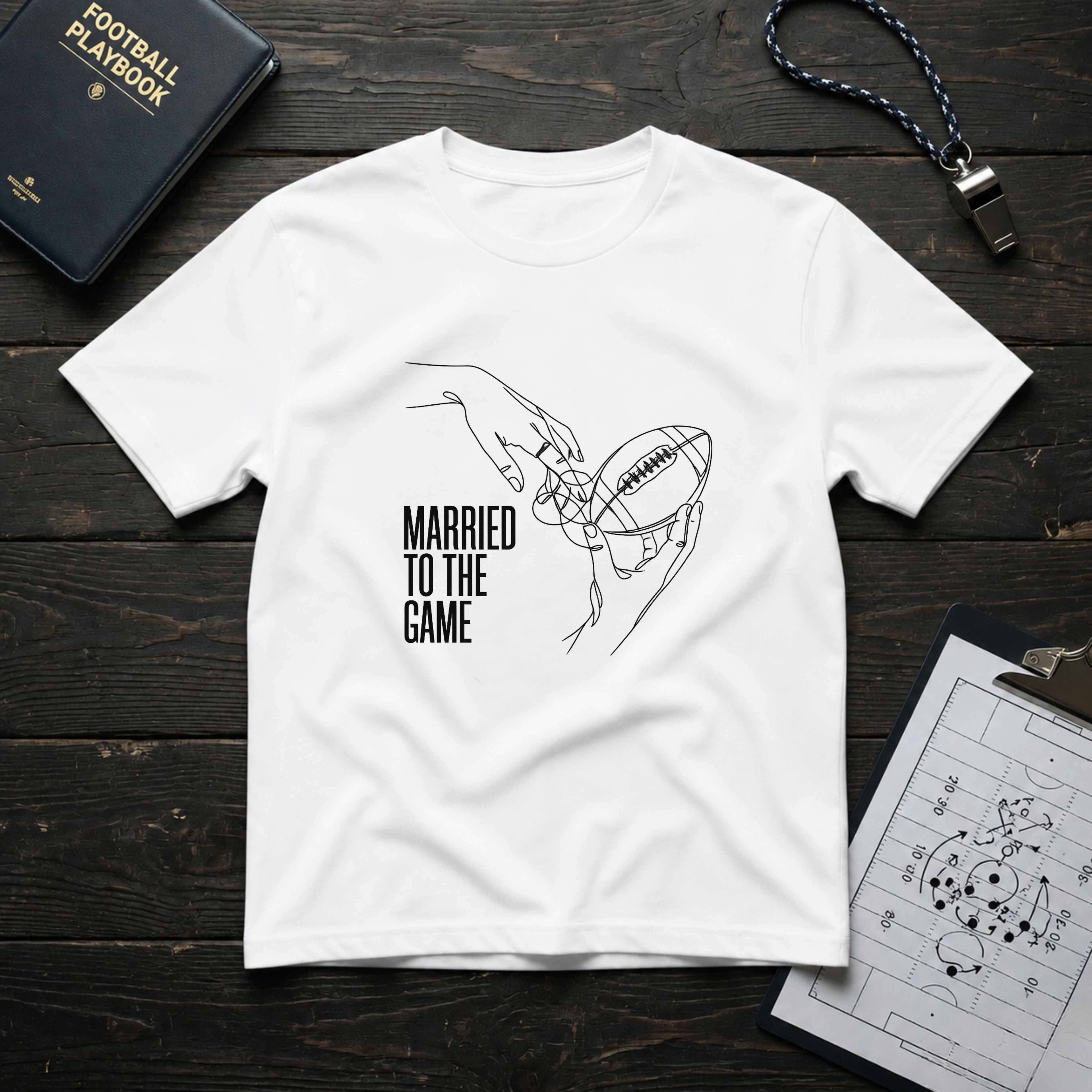 Married To The Game (Football) T-Shirt