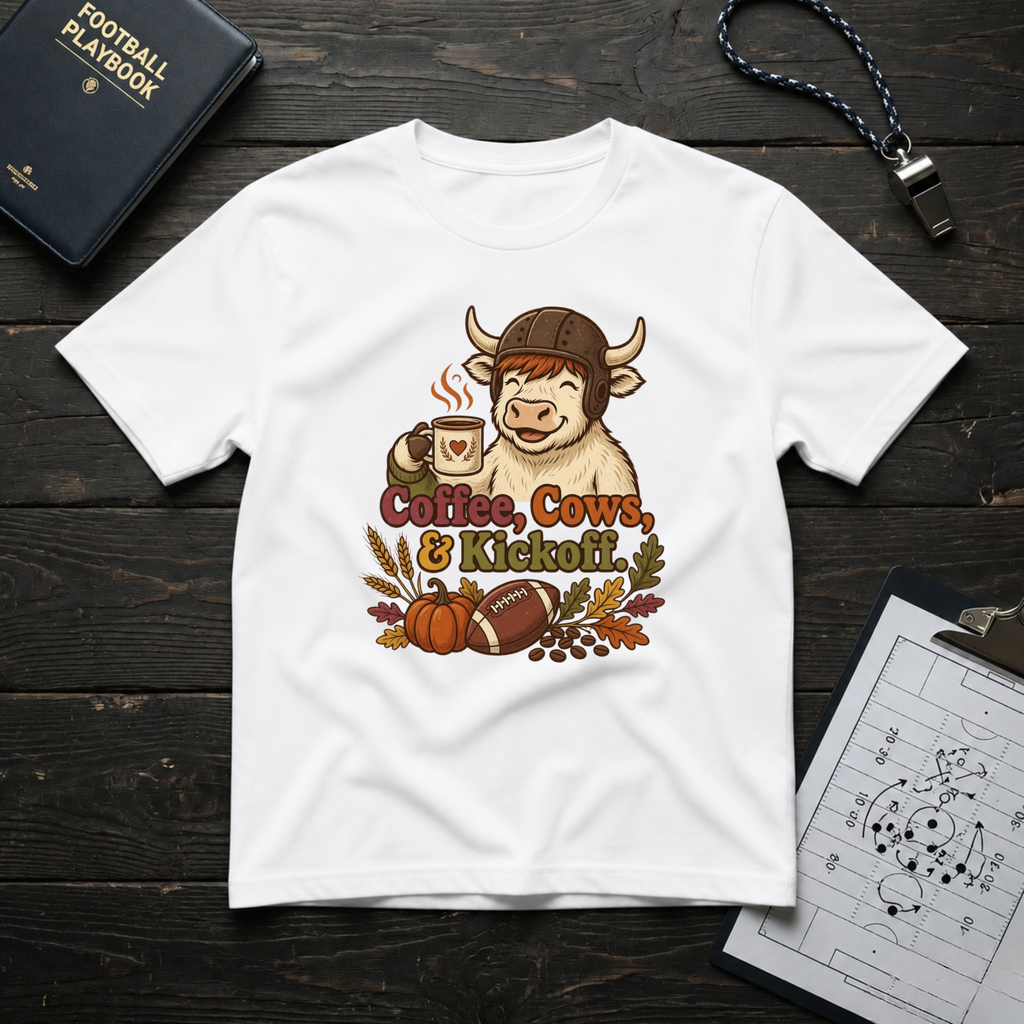 Coffee, Cows & Kickoff T-Shirt