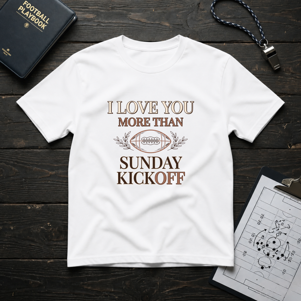 I Love You More Than Sunday Kickoff T-Shirt